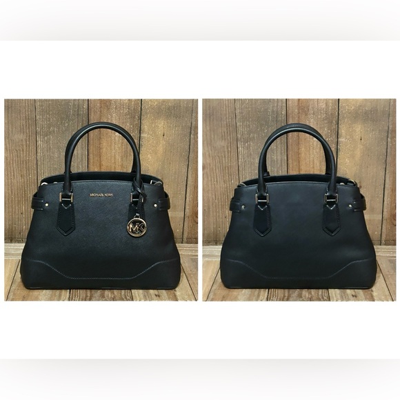 Michael Kors. 4 Piece Set: Lynn Satchel with Free Wristlet, Dust Bag & Scarf. - Picture 6 of 16